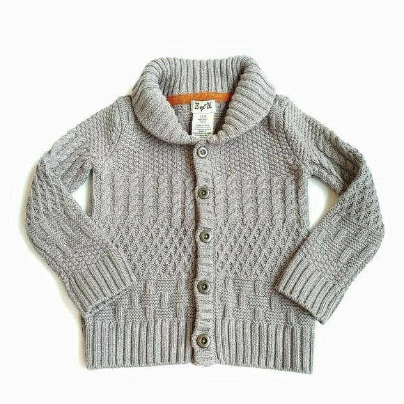 E&M Cable Knit Cardigan 2T